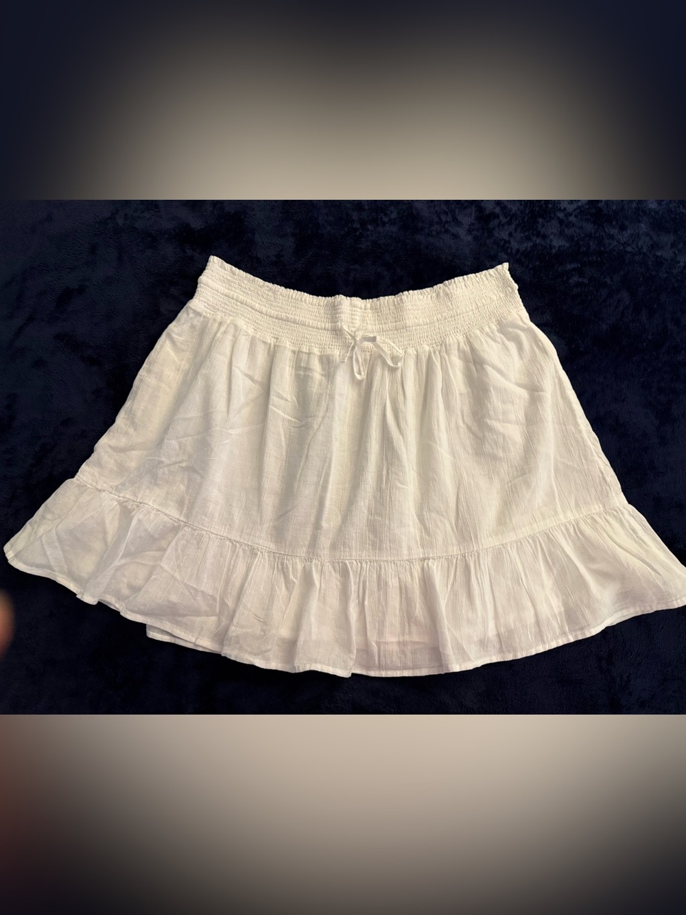 Old Navy White Cotton Ruffle Hem Skirt sz XL